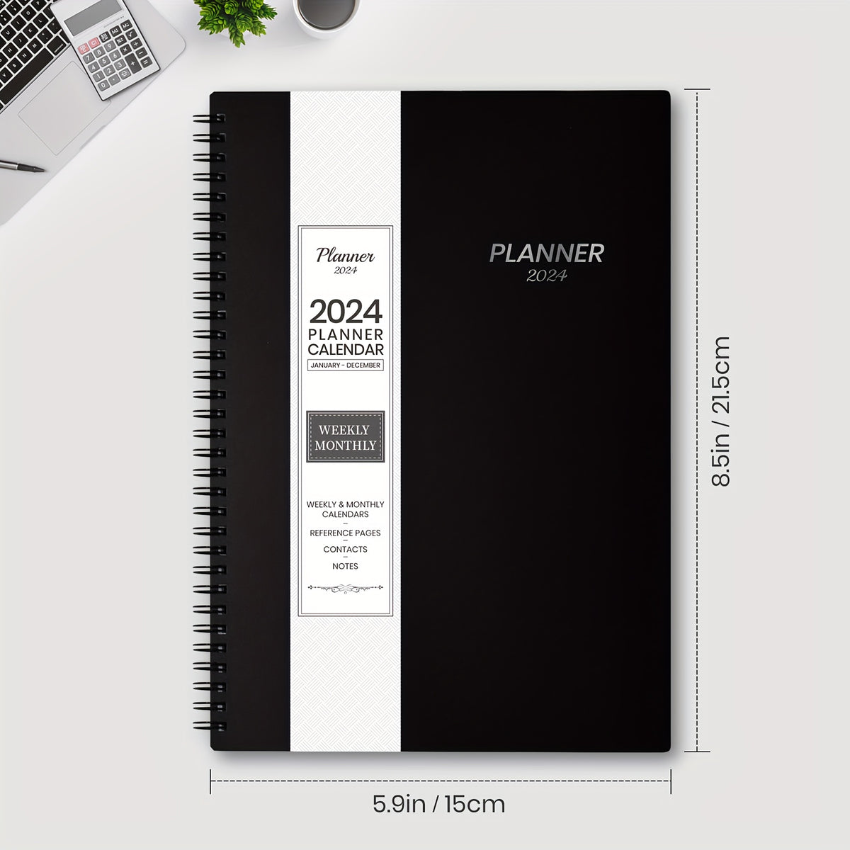 2022 Monthly Calendar Planner Spiral - JAN to DEC - Time Management Personal Age
