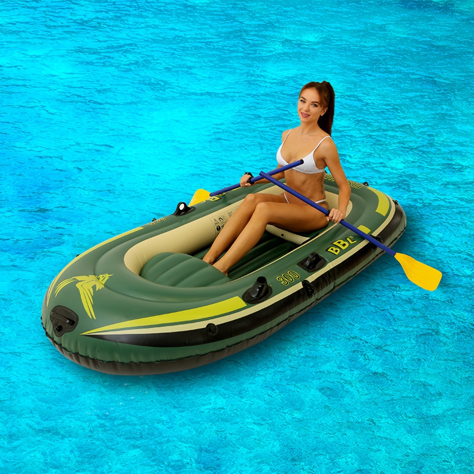 Thickened Inflatable Surfing Boat For 2-3 People, Hand Pump Included