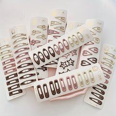 10pcs Macaroon Snap Hair Clips Non Slip Hair Accessory