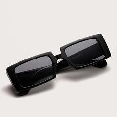 Small Rectangle Sunglasses Women Square Sunglasses Vintage Wide Frame Eyewear