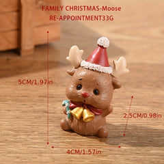 Christmas Resin Family Small Animal Ornaments Creative Home Decoration