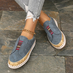 Women's Hollow Out Flat Loafers Soft Slip On Walking Shoes