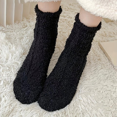 7 Pairs Fuzzy Socks Warm Mid Tube Stockings