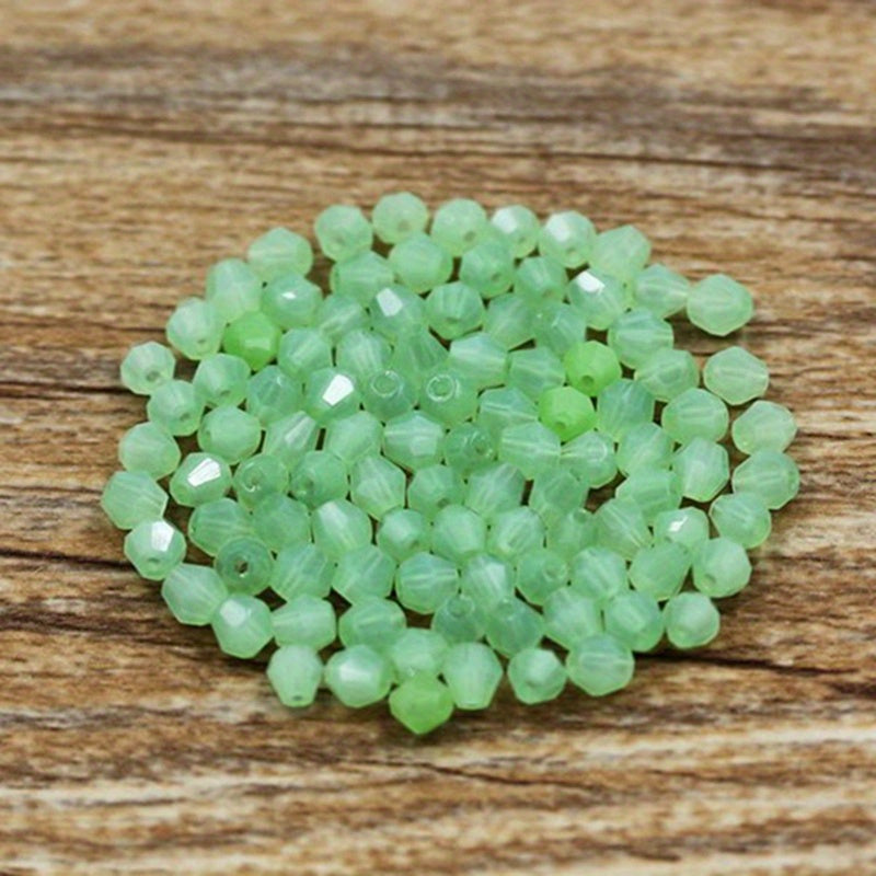 300pcs 4mm Double Cone Pointed Crystal Beads Jewelry Making