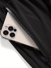 Breathable Men's Joggers with Zipper Pocket for Summer