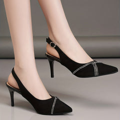 Women's Rhinestone Stiletto Heels Point Toe Pumps
