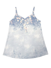 Floral Print V Neck Cami Top Sleeveless Summer Top