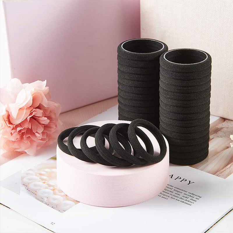 100 Pcs Seamless Thick Hair Tie Elastic Hair Accessories