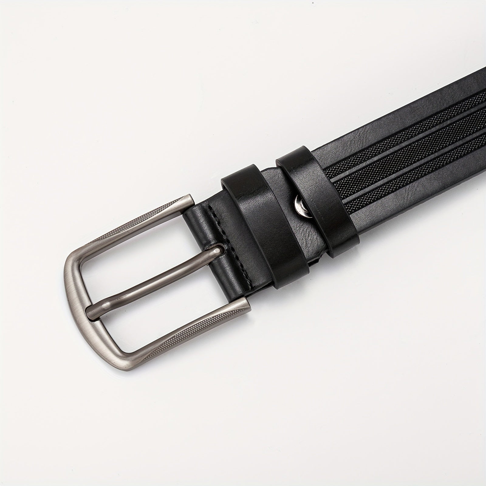 Embossed PU Men's Belt Casual Leather Belt