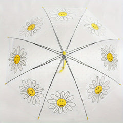 Kids Clear Bubble Umbrella With Easy Grip Handle Dinosaur Dots Rocket Flower