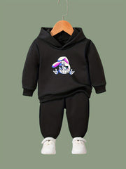 Funny Bunny Print 2pcs Girls Outfits For Sports Spring Fall Outdoor Gift
