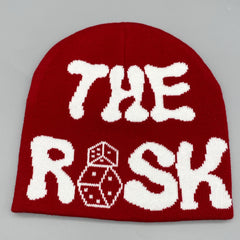 Alphabet Dice Jacquard Knit Beanie Unisex Beanie