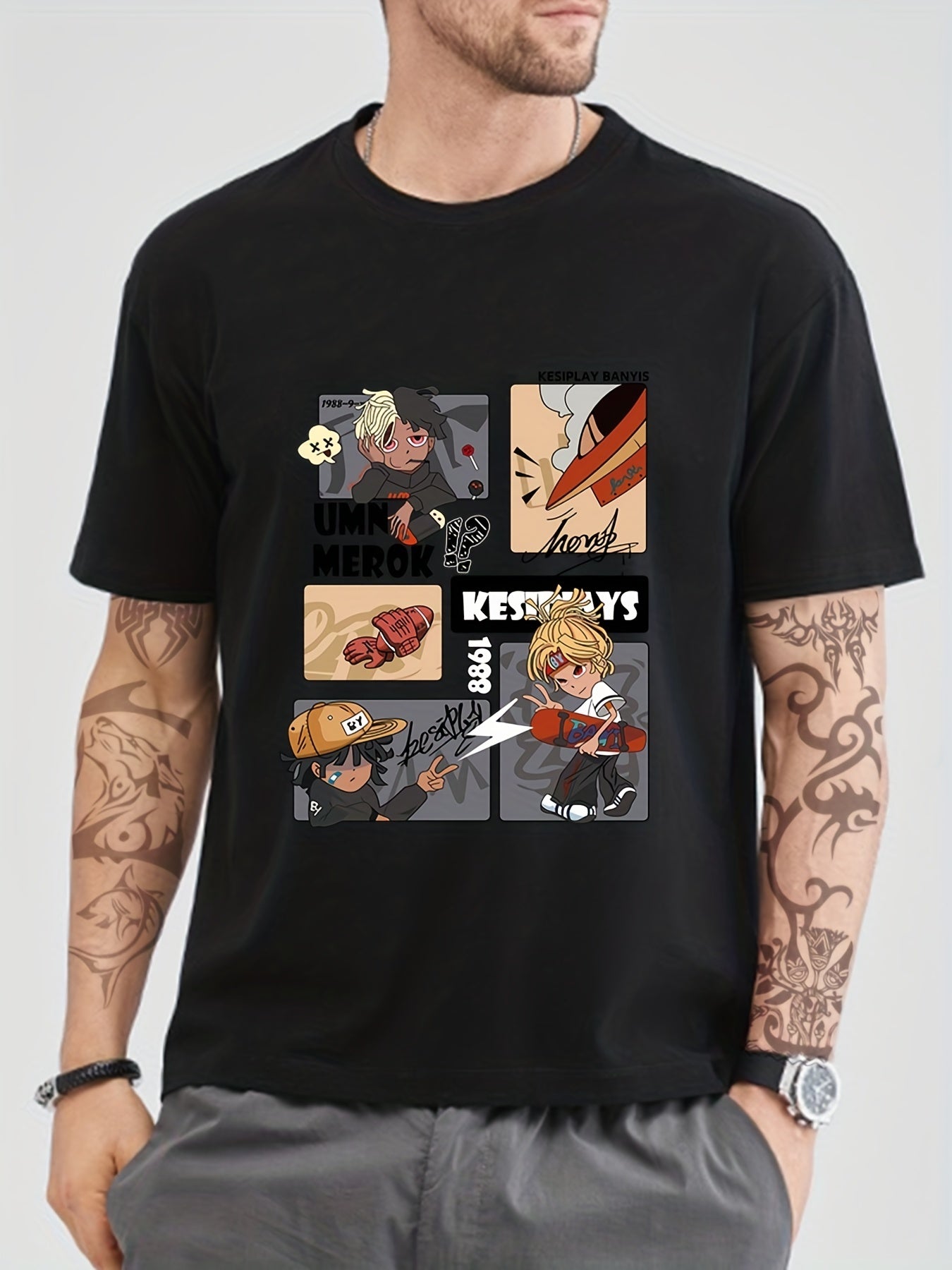 Skater Boy Print Men's Graphic T-shirt