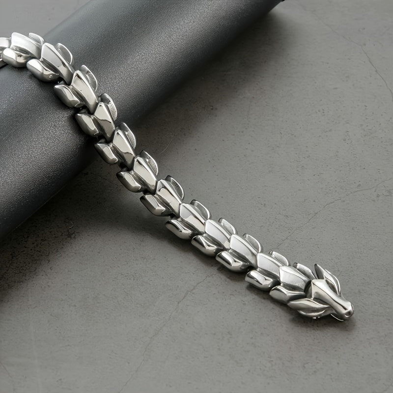 Retro Men's Dragon Pattern Dragon Head Bracelet Gift