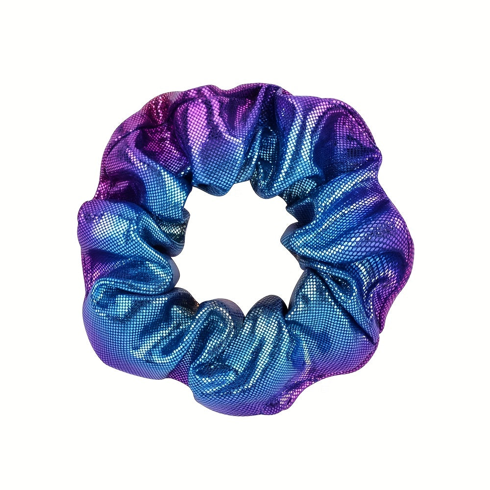16pcs Large Glitter Scrunchie Y2K Hair Rope Holographic Female Hair Accessories