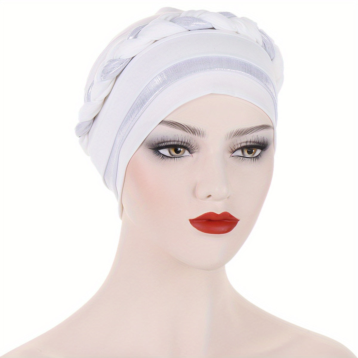 Braided Twist Turban Hat Block Beanies Women's Bandana Outdoor Hijab Hat