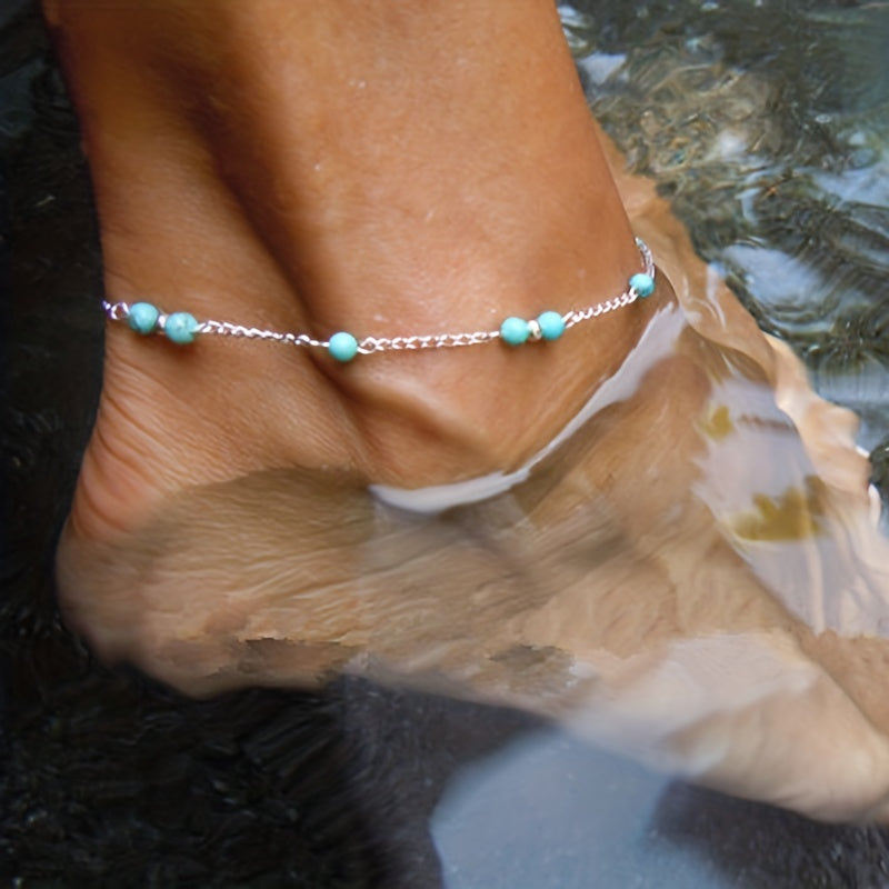 Copper Anklet Women's Thin Chain Foot Jewelry