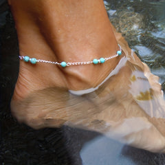 Copper Anklet Women's Thin Chain Foot Jewelry