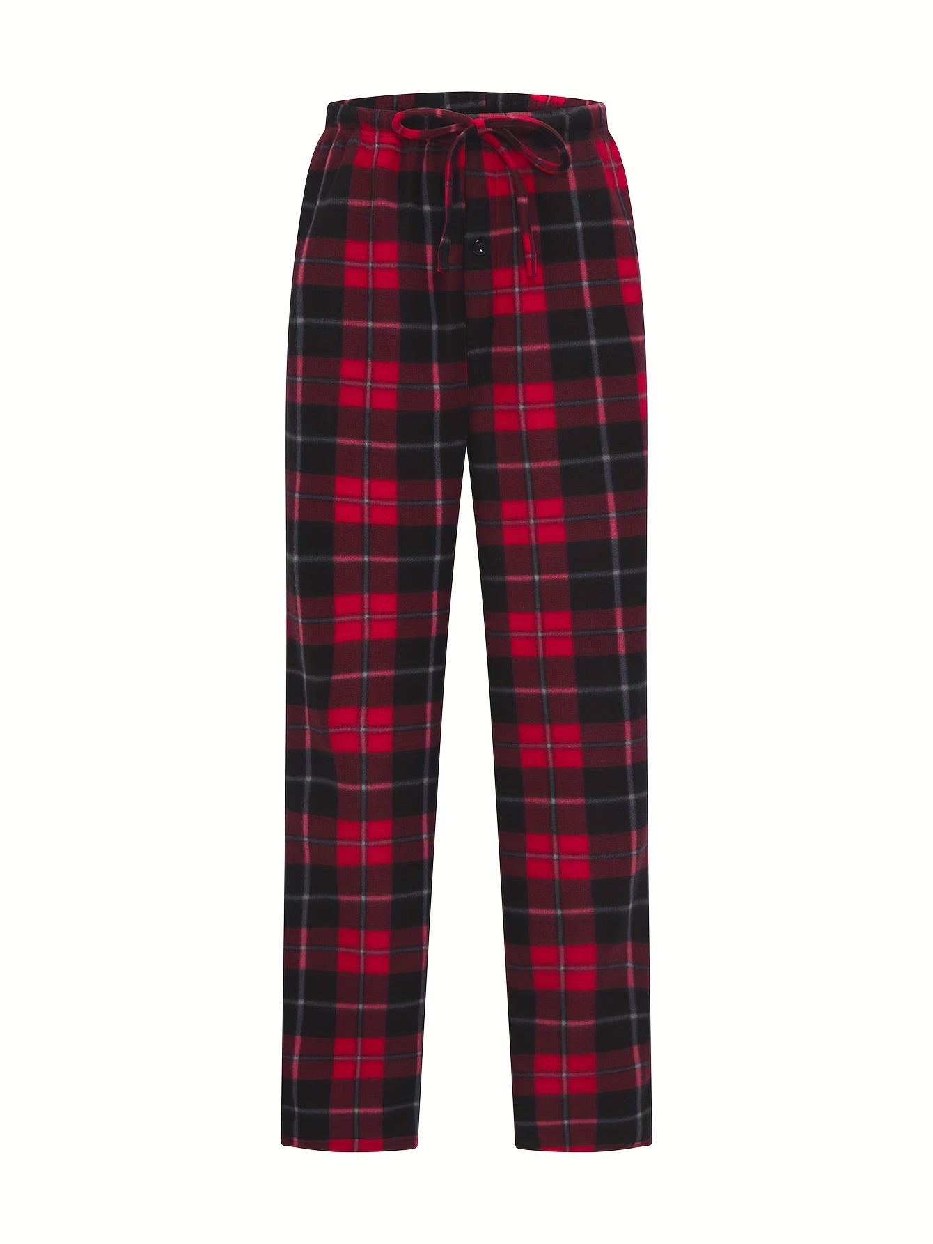 Men's Plaid Fleece Yoga Pants Active Stretch Joggers