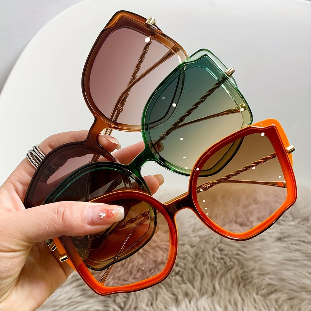 Y2K Oversized Cat Eye Sunglasses Beach Party UV400