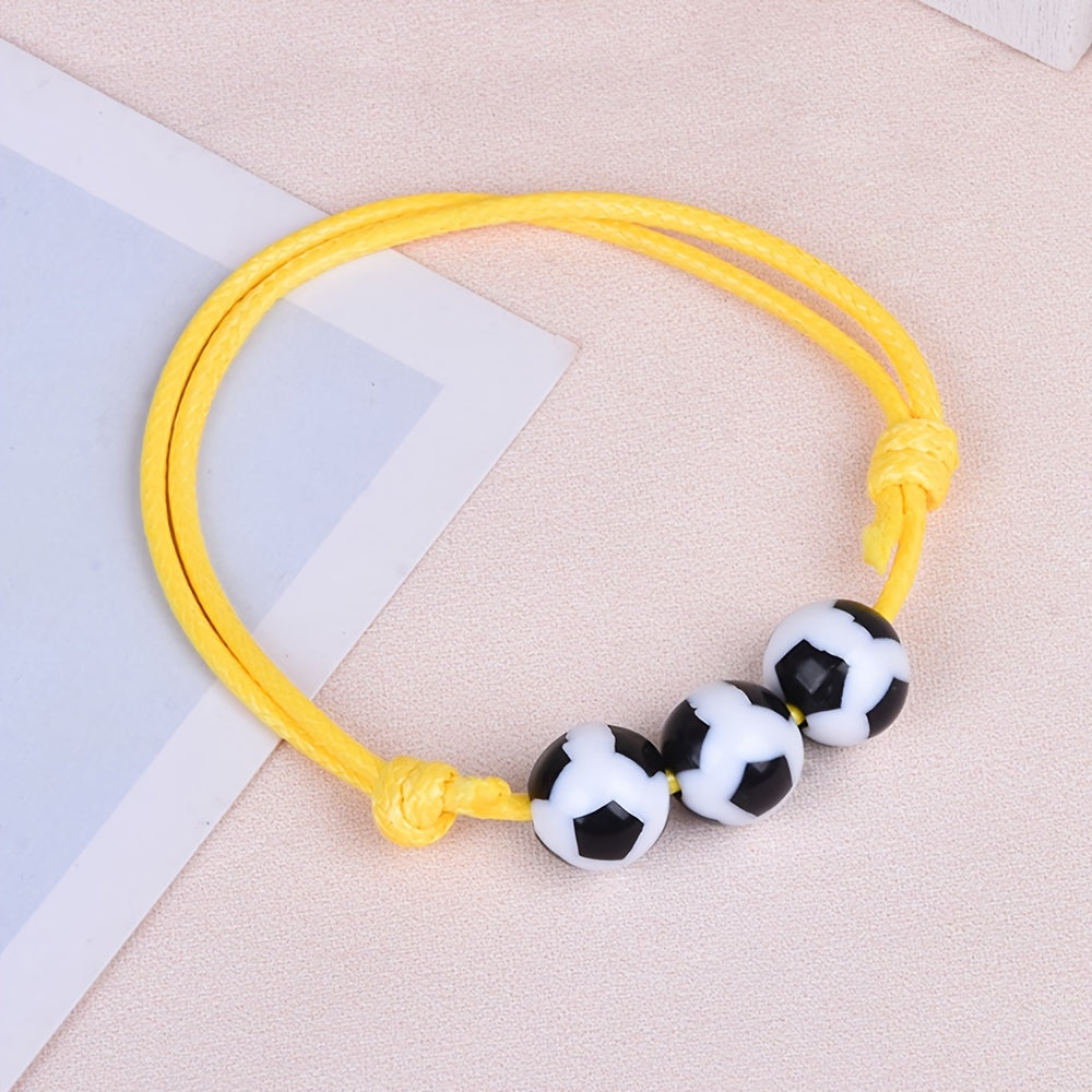 Boys Soccer Bracelet Adjustable Strap Football Accessory
