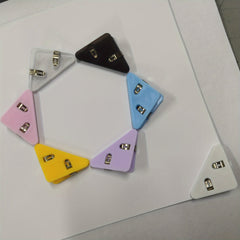 5pcs Frosted Transparent Corner Clip for Paper Data Storage