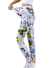 Cartoon Graffiti Women's Pants