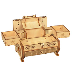3D Wooden Puzzle Antique Jewel Box Music Box Kit DIY Home Decoration