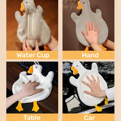 Cartoon Duck Pattern Hanging Towel Quick Drying Soft Absorbent Cotton Towel