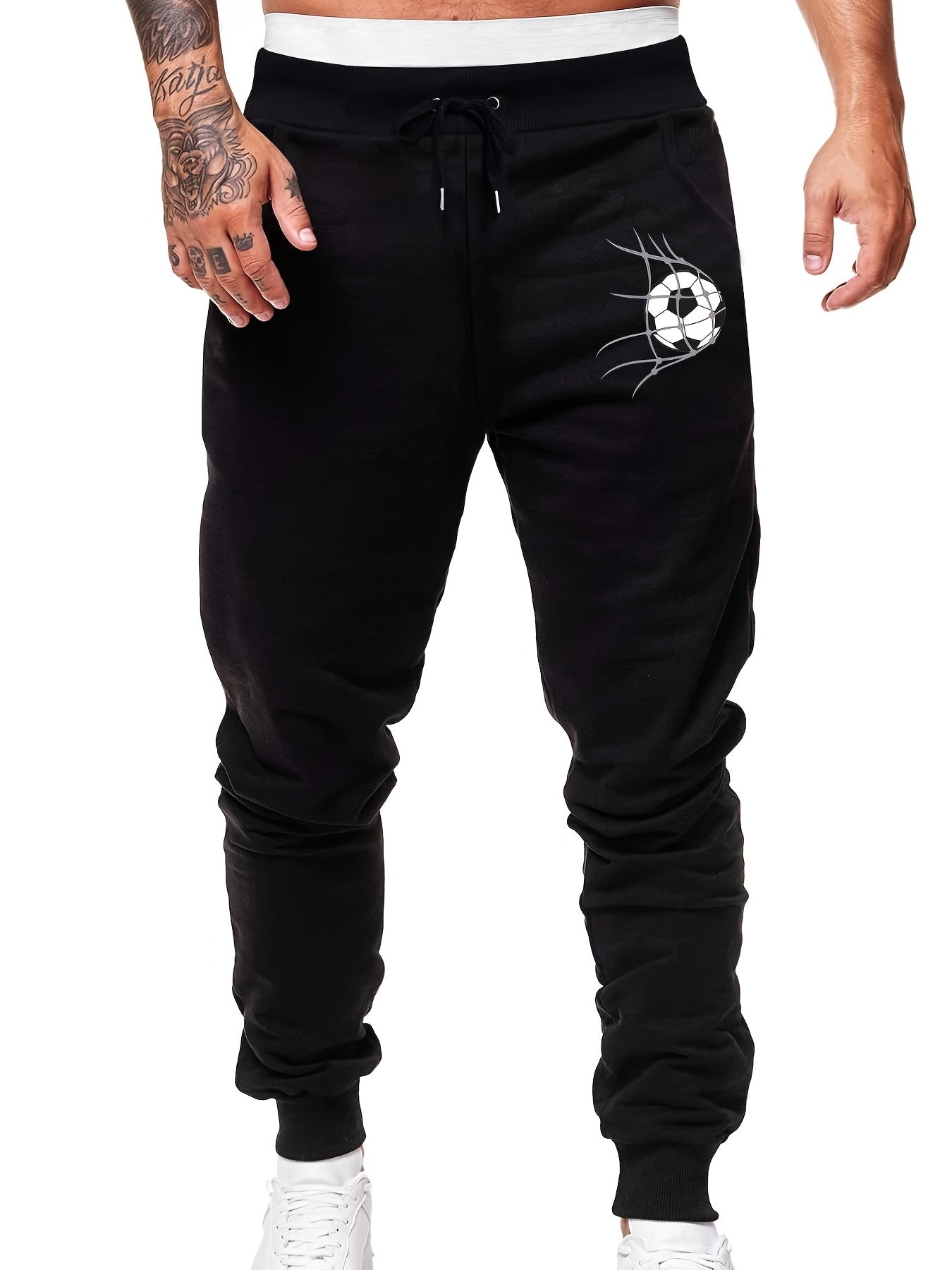 Men's Football Print Drawstring Sweatpants Joggers