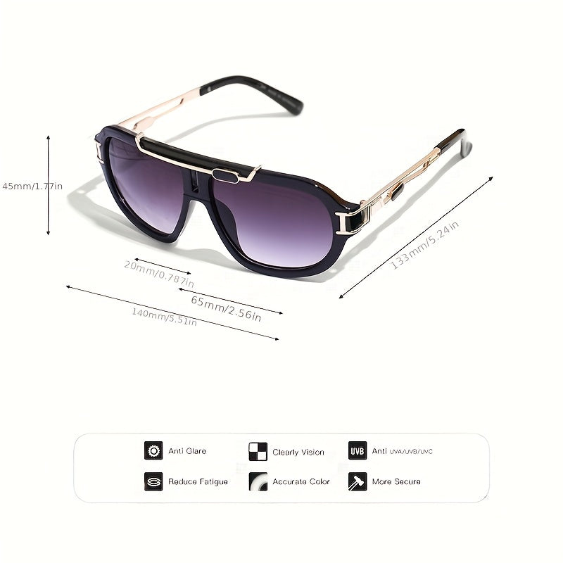 Men's Square Frame Sunglasses Unisex Steampunk Party UV Protection