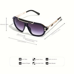 Men's Square Frame Sunglasses Unisex Steampunk Party UV Protection