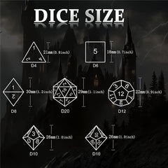 7pcs Punk Style Squid Monster Dices Hollow Polyhedral Dice Set