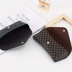 Plaid Glasses Bag Snap Button Sunglasses Reading Glasses Pouch
