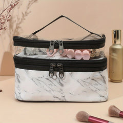 Transparent Cow Pattern Cosmetic Bag Waterproof Makeup Bag