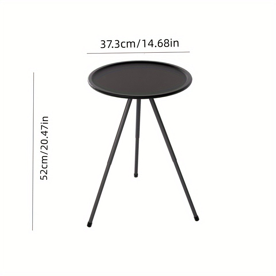 Portable Adjustable Height Round Table for Camping