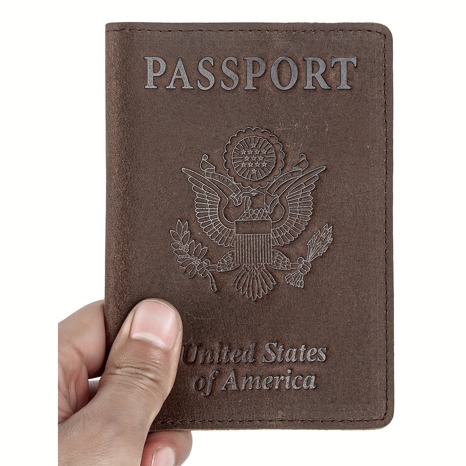 Leather Passport Cover Travel Holder for Cards