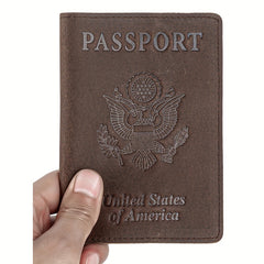 Leather Passport Cover Travel Holder for Cards