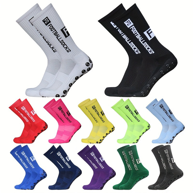 5 Pairs Non-Slip Mid-Calf Football Socks