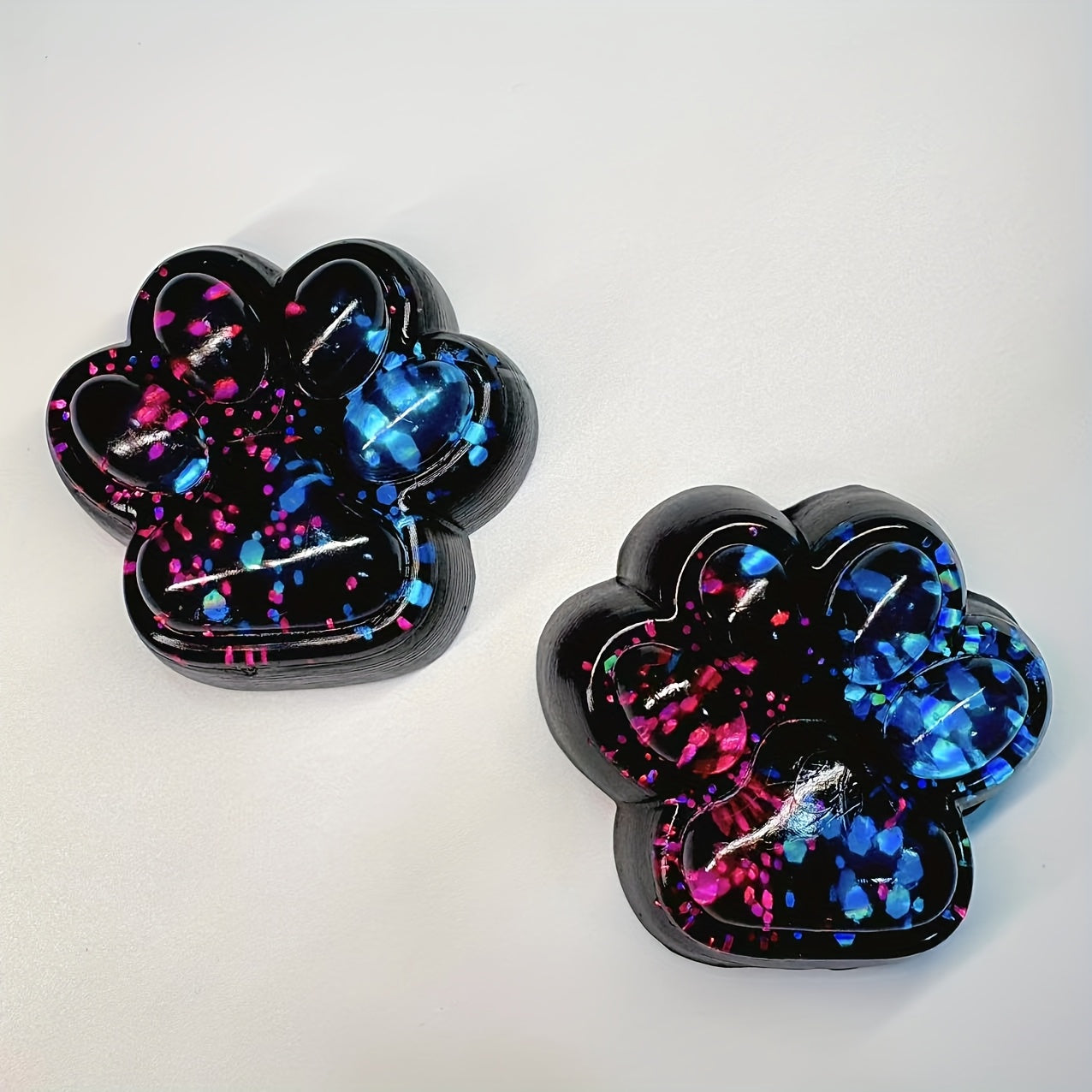 3pcs Galaxy Glitter Cat Paw Taba Squishy Toy Slow Rising Sensory Fidget Toy