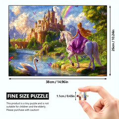 1000pc Expert Jigsaw Puzzle Castle Landscape Princess Horse Swans 14.69x10.24