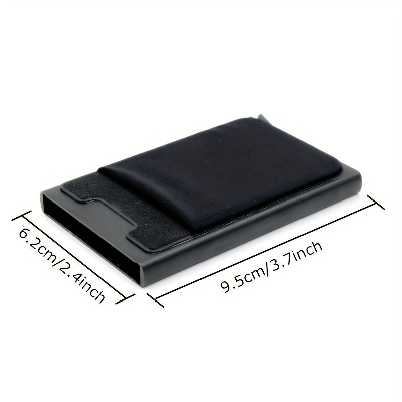 RFID Metal Card Holder Leather Coin Card Holder