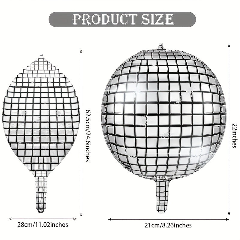 6pcs Roller Skate Sound 4D Disco Balloons for 70's & 80's Disco Theme