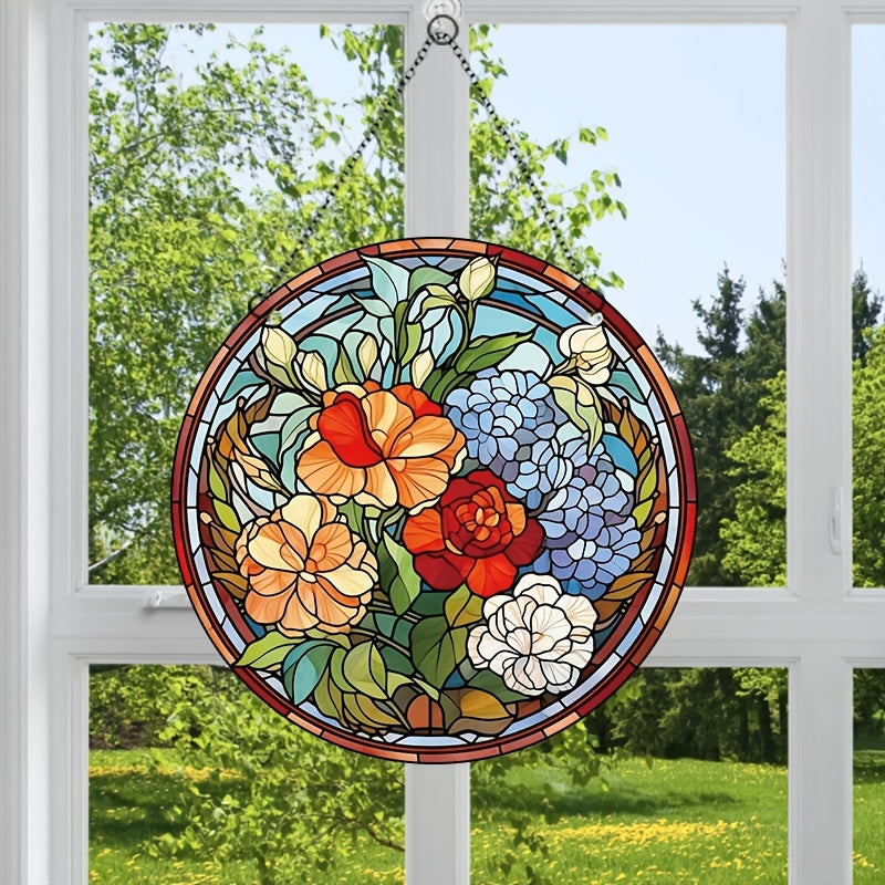 Christmas Acrylic Glass Decorations Flowers Hydrangeas Peony Flowers