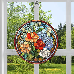 Christmas Acrylic Glass Decorations Flowers Hydrangeas Peony Flowers