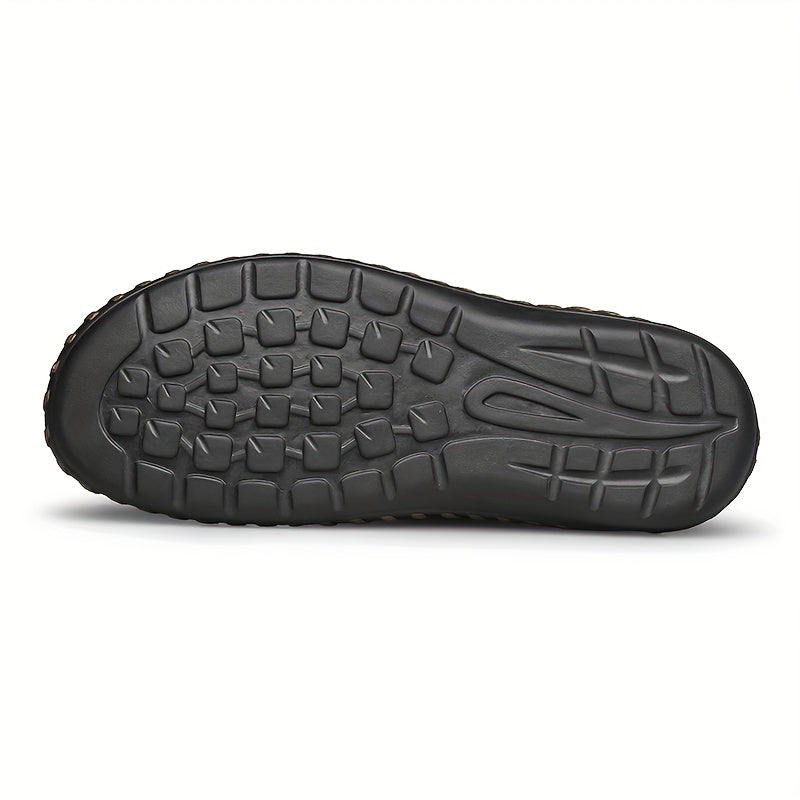 CLOHOO Men's Stitch Loafers Non Slip Casual Shoes