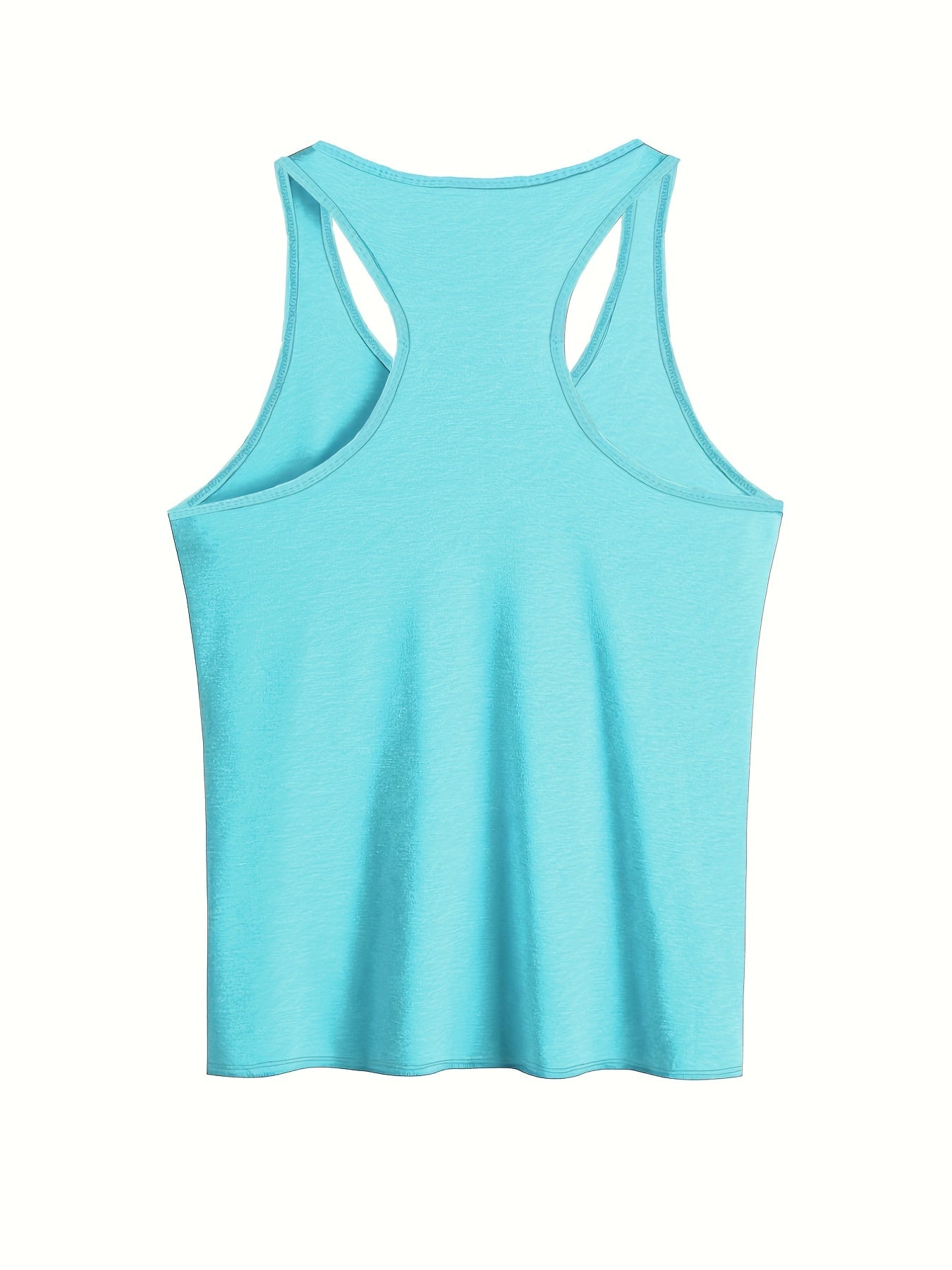  Moon & Floral Print Round Neck Tank Top