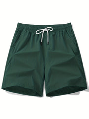 Quick Dry Men's Drawstring Shorts for Summer Gym Workout