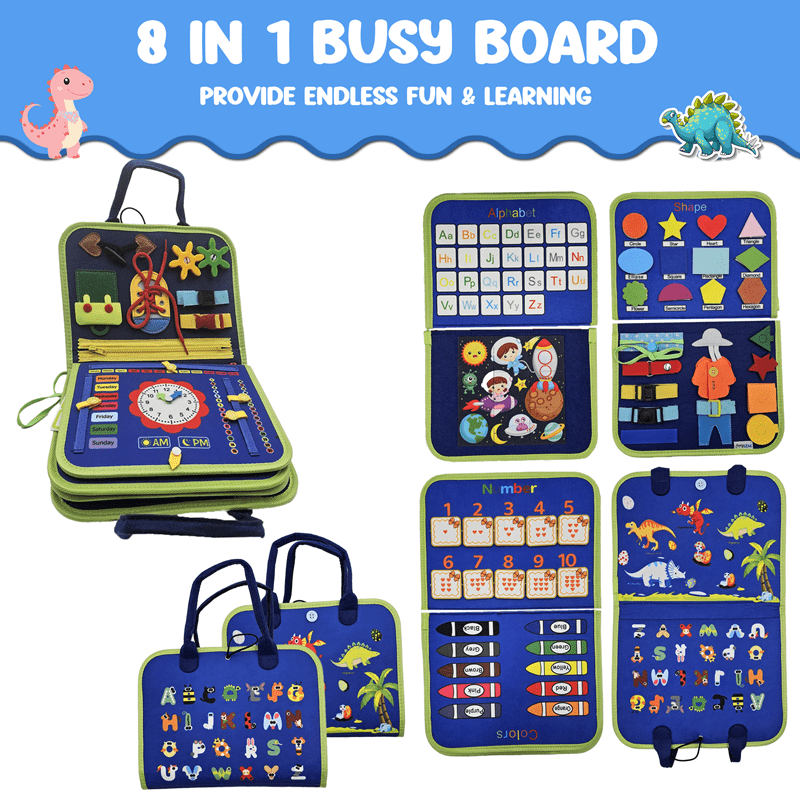 DYZI Busy Board - Sensory Travel Toy - Early Development Toy