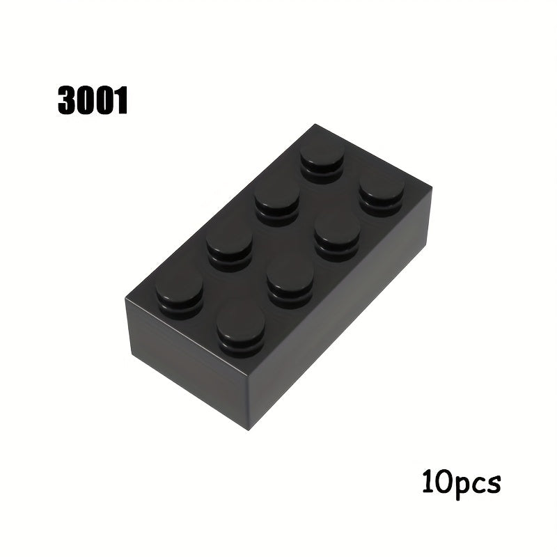 10pcs 2x4 Base Brick Set 3001 for MOC Building Blocks